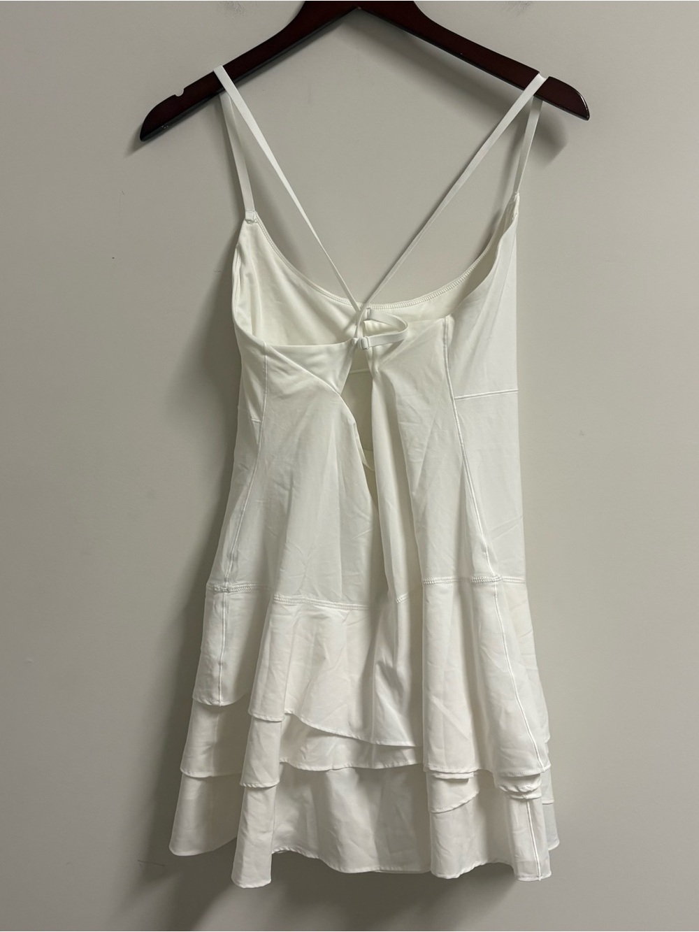 Aerie Offline Maggie Ruffle Tennis Dress Romper Shorts‎ White Floral Size M Med - Picture 4 of 5
